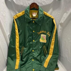 1970s Frobisher Bay Varsity Nylon Snap Jacket Baymart HBC size 42